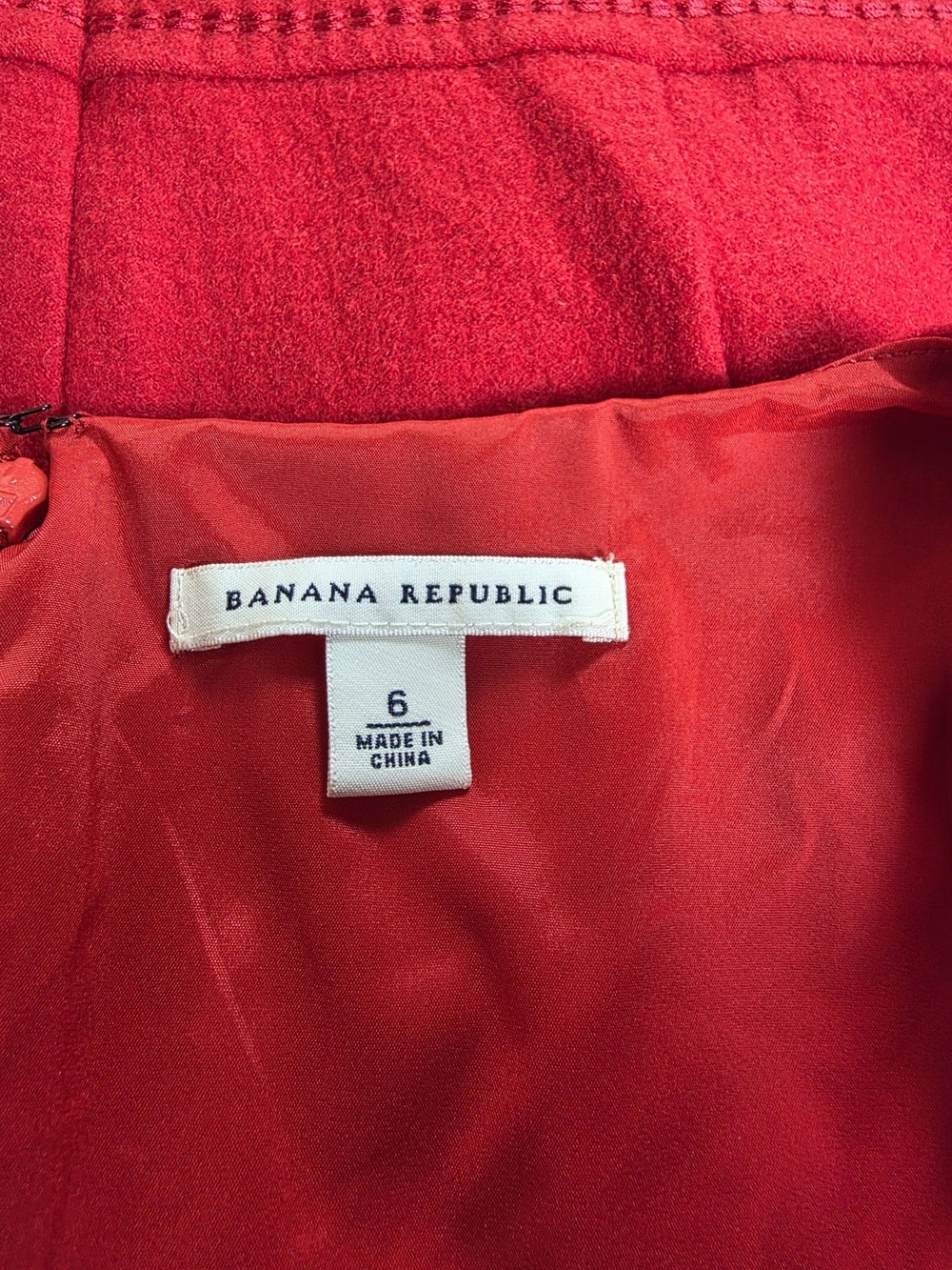 Banana Republic Square-Neck Midi Dress in Deep Red - Picture 5 of 7